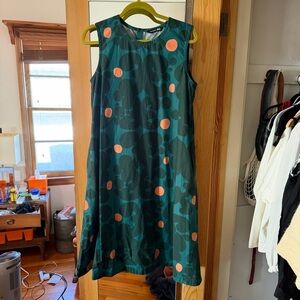 Marimekko green and orange printed Dress